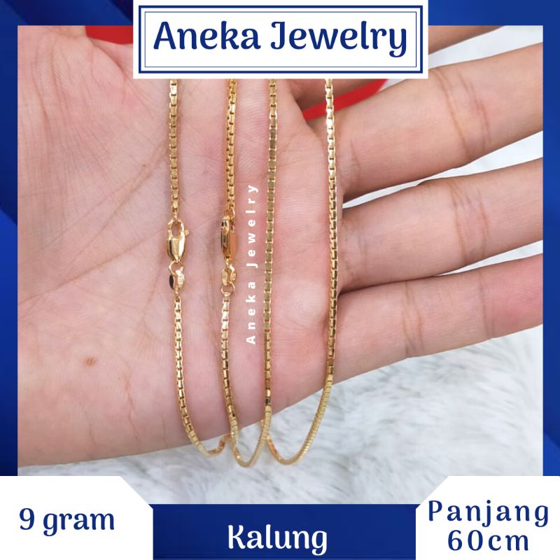 Kalung Italy Santa Pj 60cm, Perak 925, Sepuh Emas Rosegold