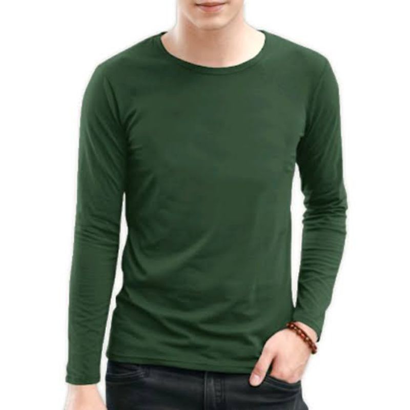 [ PROMO ] BAJU KAOS POLOS LENGAN PANJANG ARMY / 347 / THKINSOM / DEUS / SUPREMEE / D&G / CHANEL