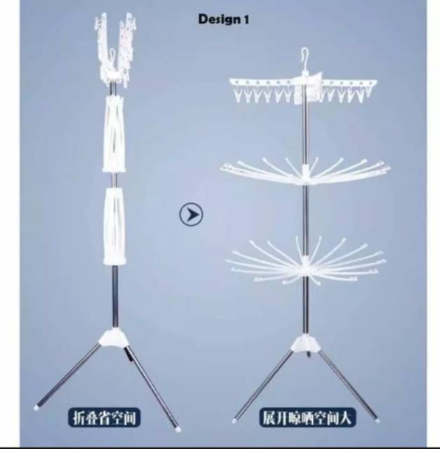 Stand Hanger Rak Gantungan Jemuran Pakaian Handuk 4 in 1