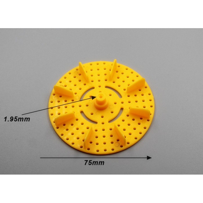 72x1.95mm Yellow paddle wheel propeller Multifunction Propeller Oars 72x1.95 mm for boat RC robot