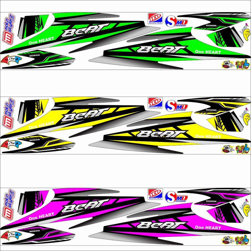 STRIPING MOTOR HONDA BEAT KARBU STIKER BODY MOTOR