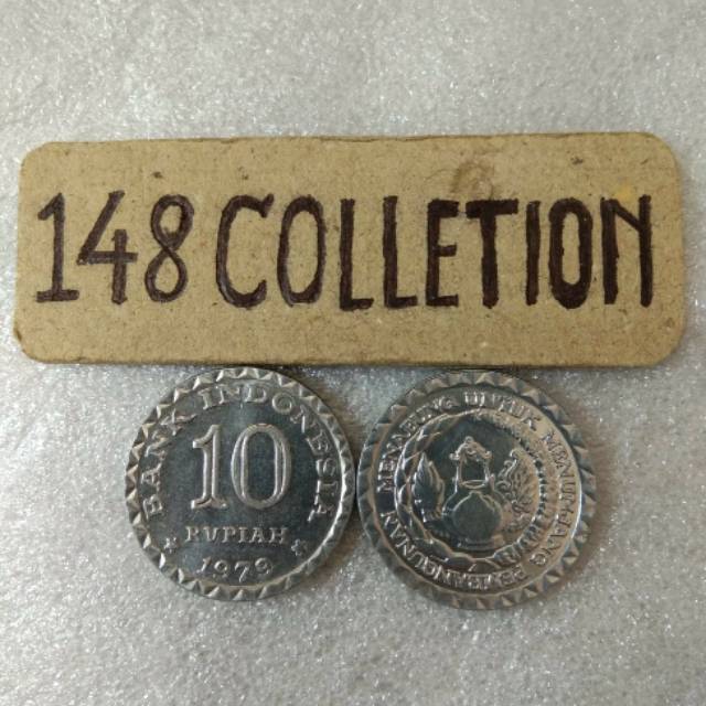 Uang kuno koin 10 rupiah tabanas tahun1979