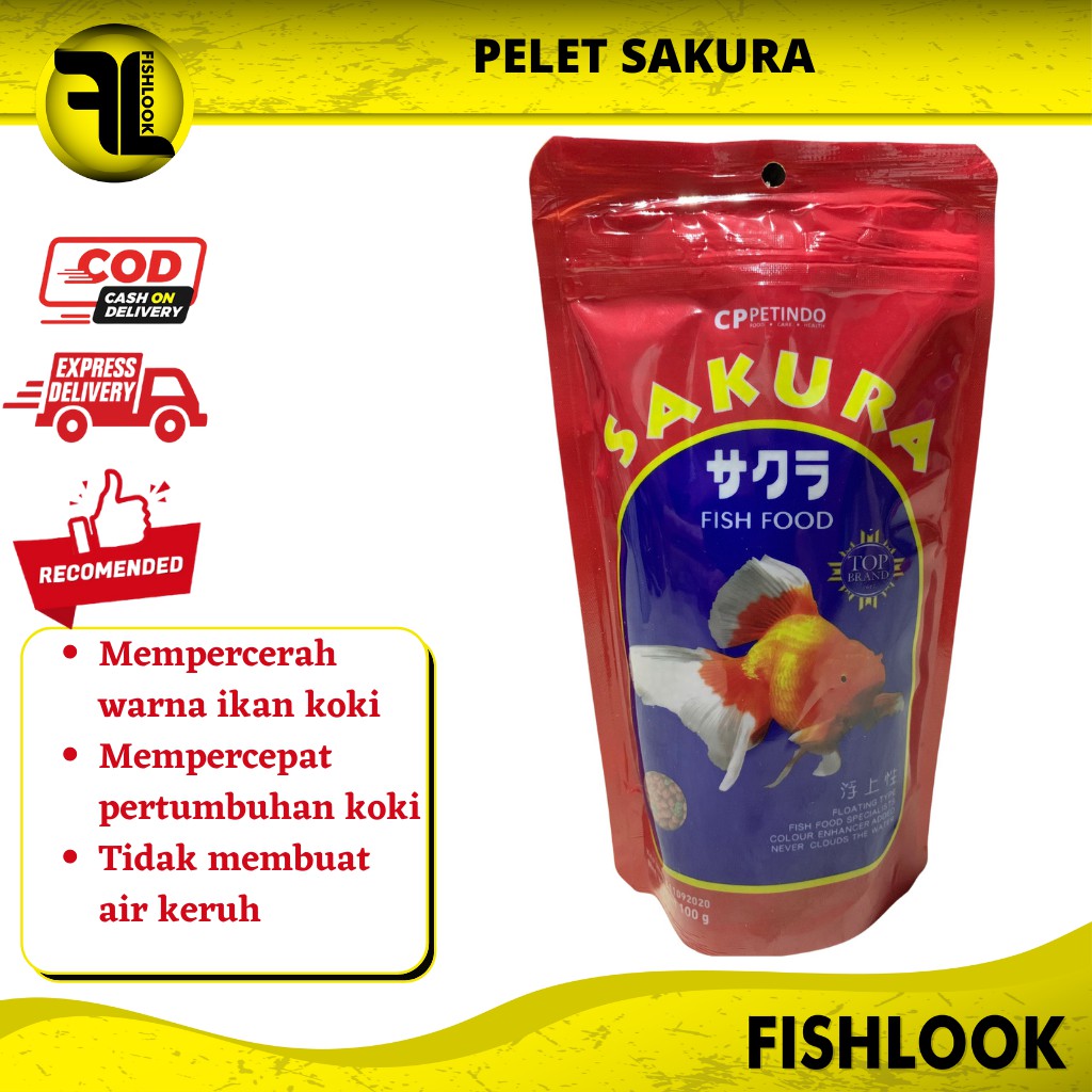 Sakura Fish Food Makanan Ikan Pellet Pelet 100 gram Pelet Ikan hias