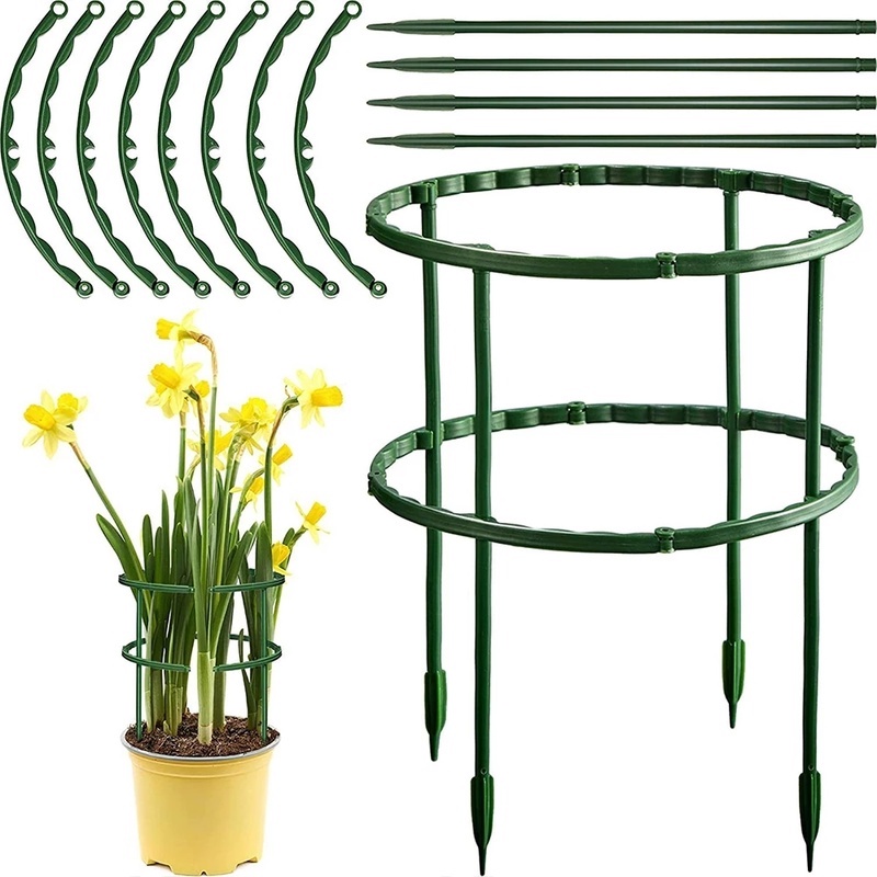 [Garden Plant Support Cage ][ Half Round Flower Holder Stake ][Plastic Flower Pot][ Climbing Trellis Orchard Rod Gardening Bonsai Tool][Plastic Green House Orchard Rod]