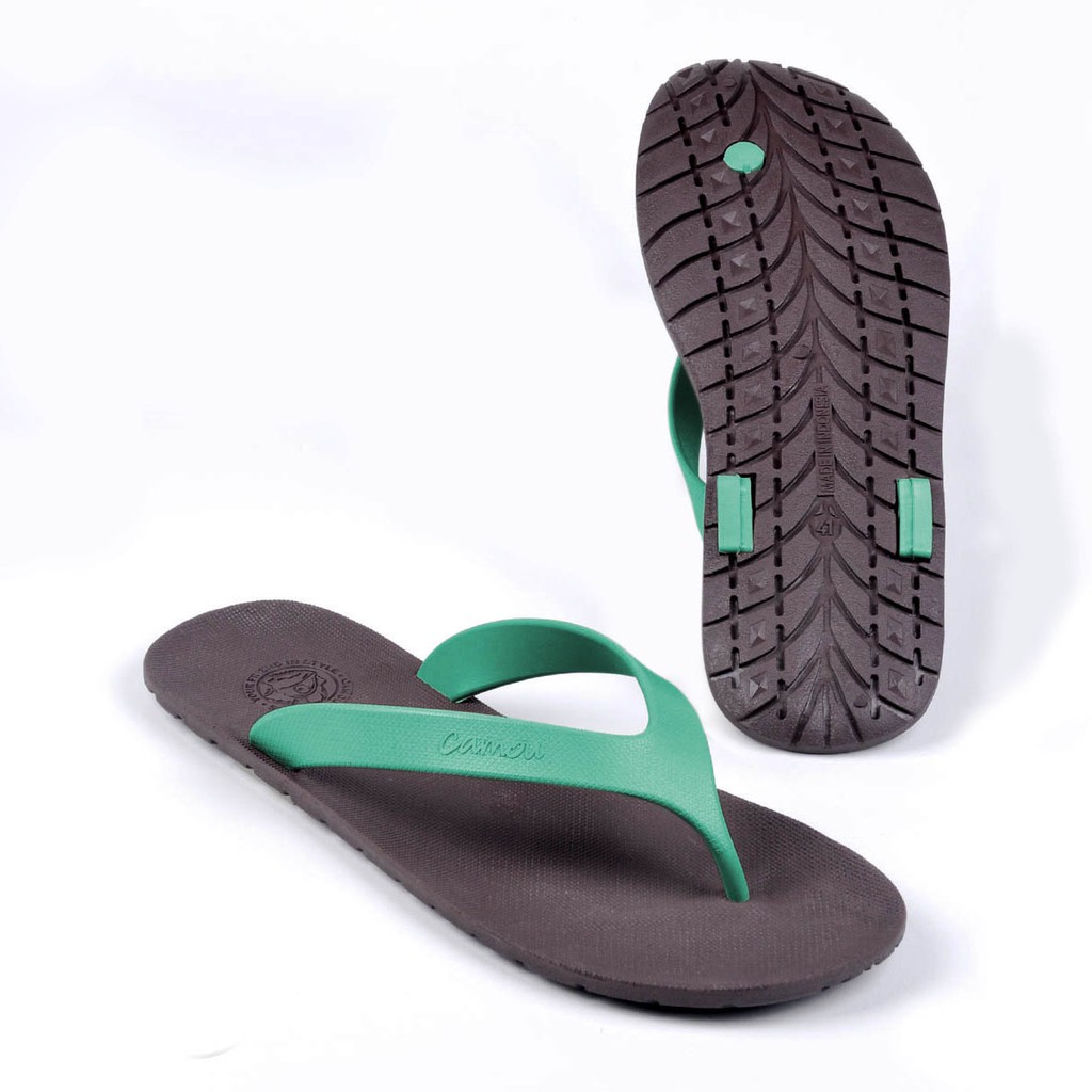 Sendal Jepit Karet untuk Pria - Camou Flip Flops - SPEARMINT