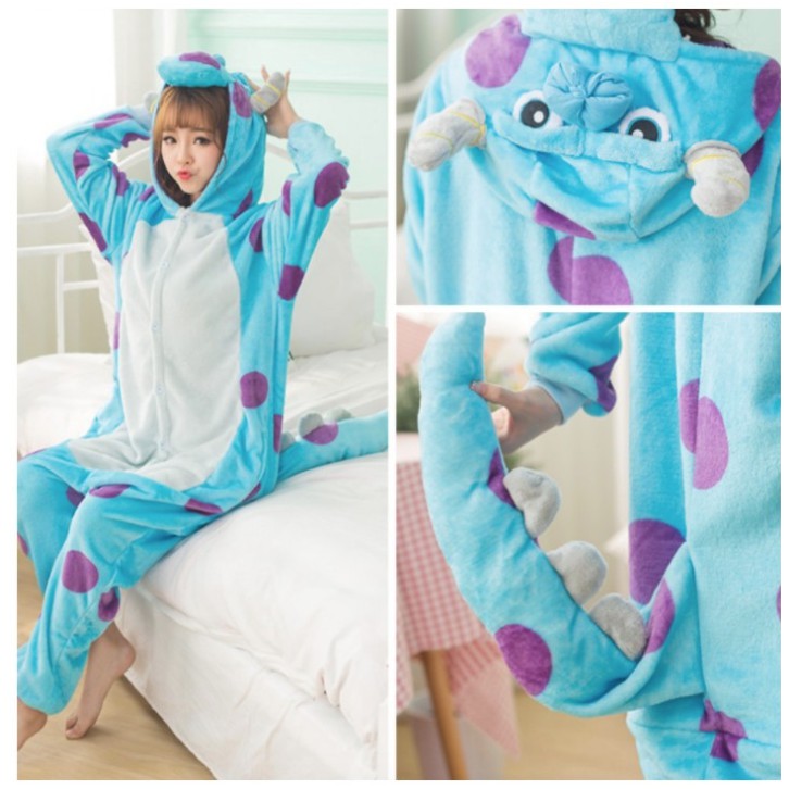 BAJU KOSTUM ONESIE PIYAMA KIGURUMI DINO SULLEY DEWASA-6