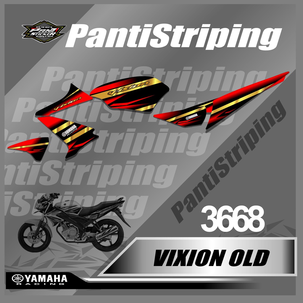 3668 Sticker Striping Lis Vixion Old Variasi Grafis Racing Semi Full - Sticker Striping Vixion Old