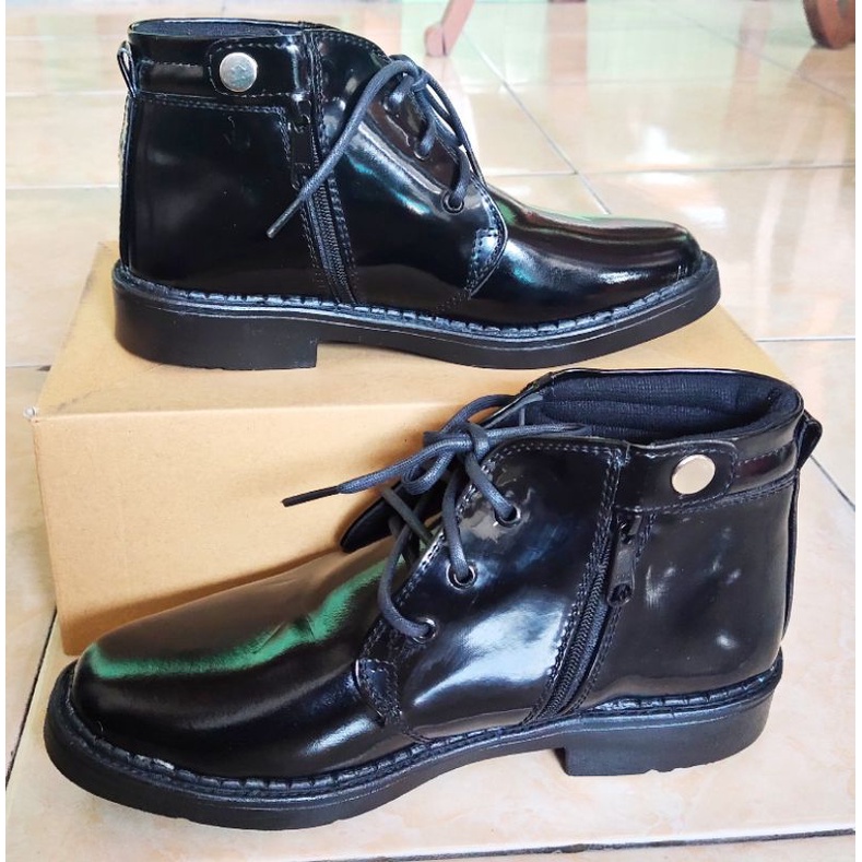 SEPATU PDH MENGKILAP RESLETING TALI FORMAL DINAS TNI POLRI SECURITY SATPAM PANTOFEL FANTOFEL