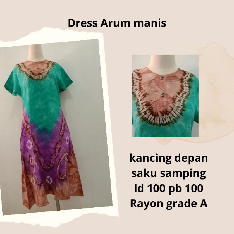 DRESS ARUM MANIS DASTER REMAJA DASTER CANTIK RAYON PREMIUM DASTER PELANGI