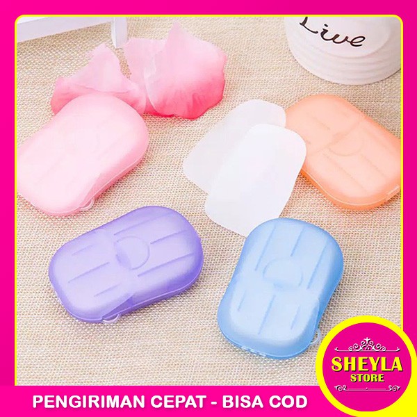 Sabun Kertas Praktis Mini Travelling Paper Soap / Hand Soap Mini Washing Travel / TS-47