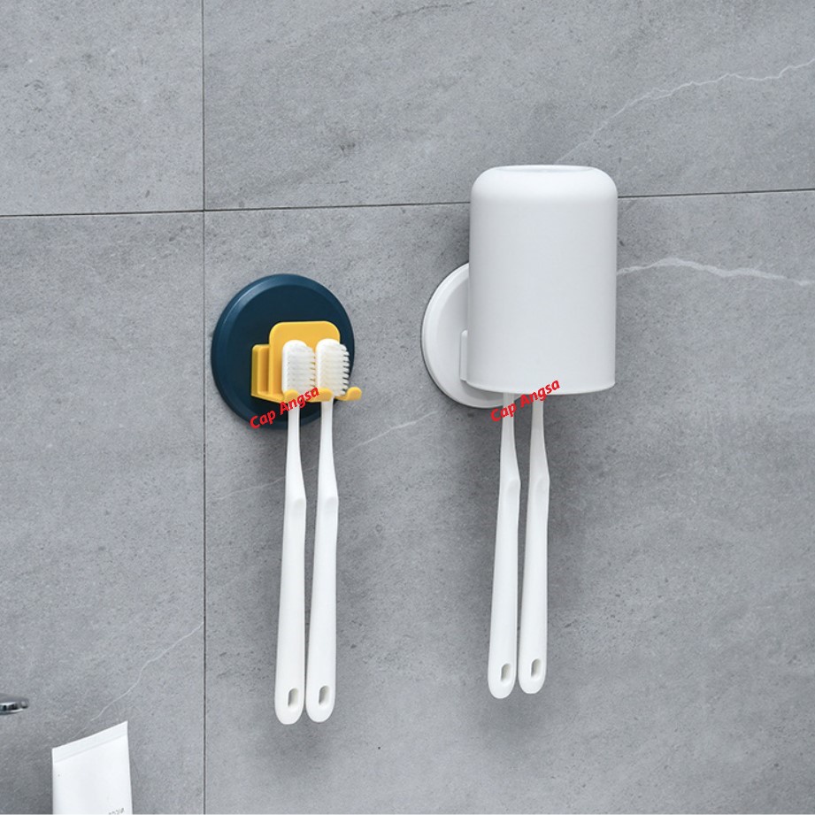 TOOTHBRUSH AND CUP HOLDER ORGANIZER WALL RACK RAK SIKAT GIGI GELAS KUMUR KAIT TEMPEL DINDING TOOTH BRUSH