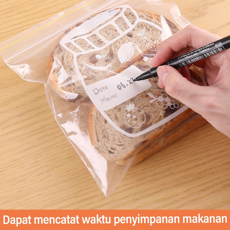 Letyeah &amp; Kaizenliving kantong penyimpan makanan kulkas / Kantong plastik ziplock makanan reusable