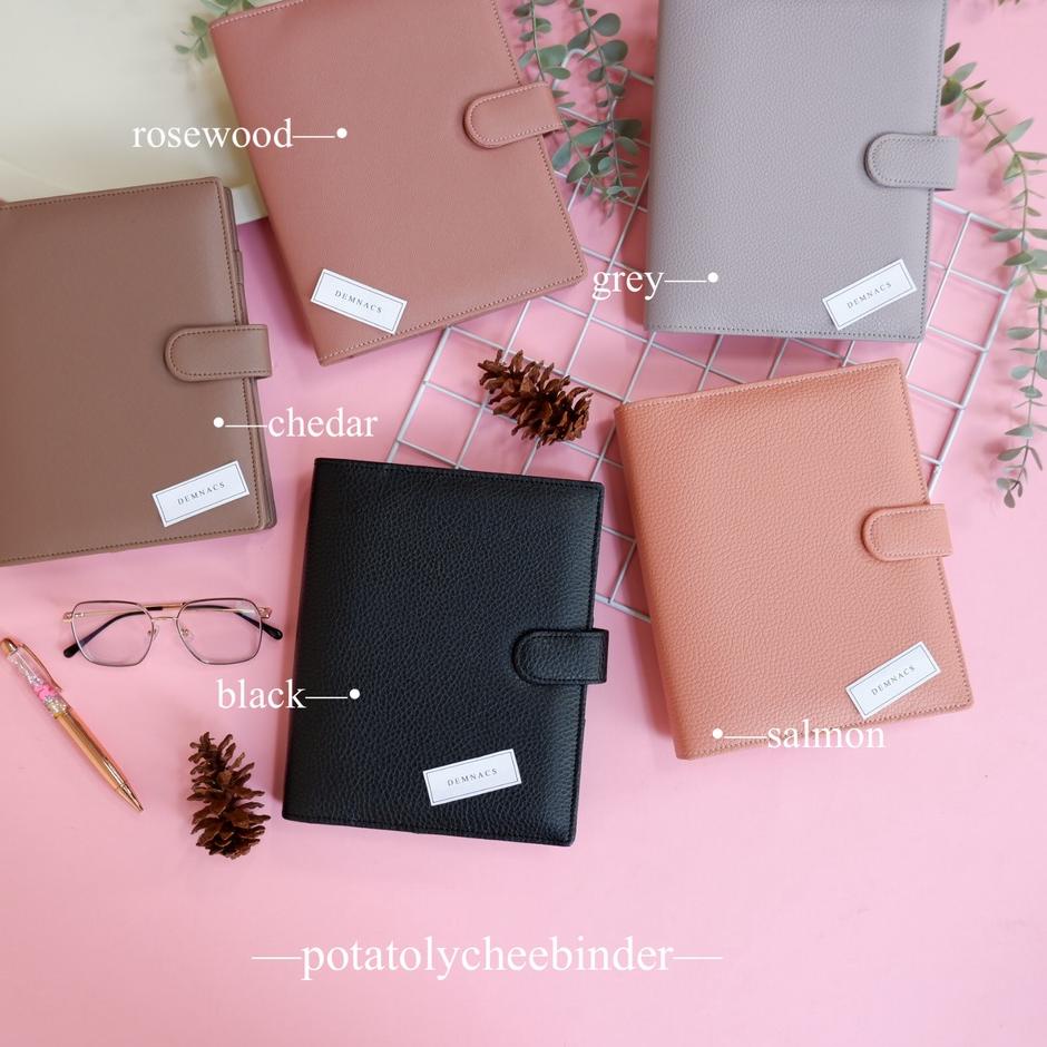 

Ready MNS Binder Polos A5 20ring B5 26ring aesthetic warna earth tone kulit sintetis | Potatolychee