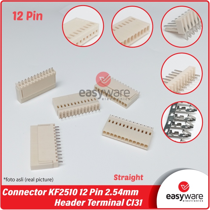 1 Set Connector Molex KF2510 12P 12 Pin 2.54mm Header Terminal CI31