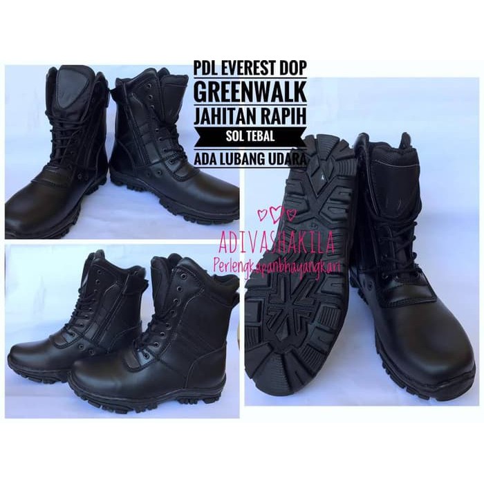 SEPATU PDL POLISI TNI SECURITY DISHUB GREENWALK EVEREST