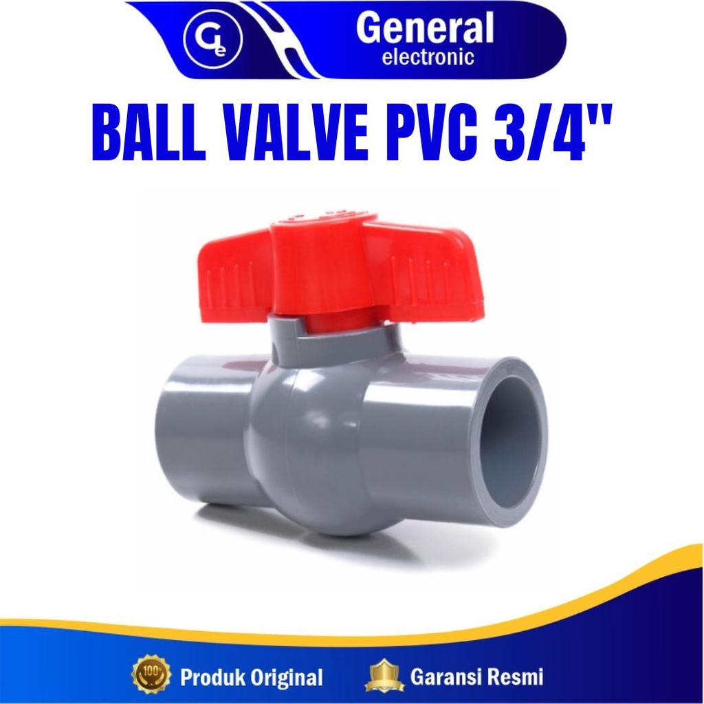 Ball Valve PVC 3/4&quot; Kran Air 3/4 Inch Stop Keran Air Sok Merk Pass