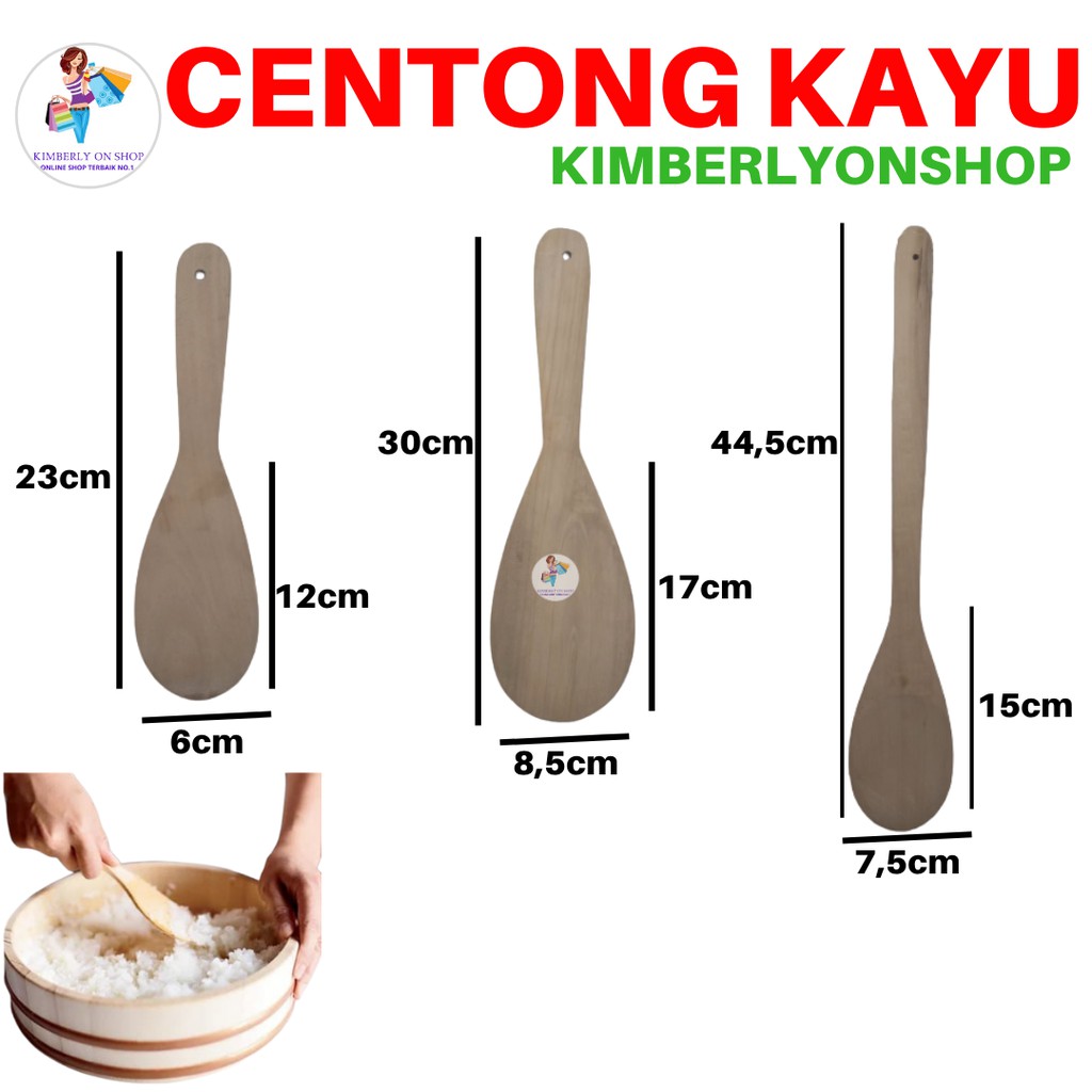 Centong Kayu Oval Sendok Nasi