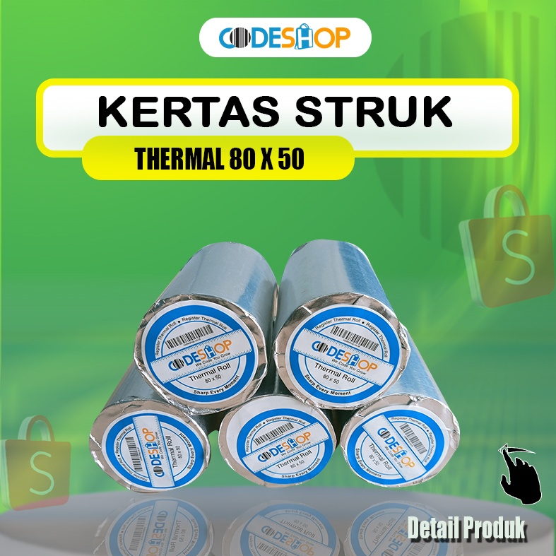 

KERTAS STRUK THERMAL 80 X 50 - STRUK THERMAL 80 x 48 PANDA |KASSEN