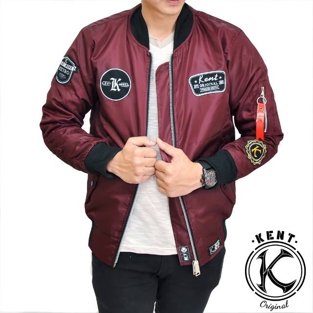 Kent Jaket Bomber KENT RETRO MAROON