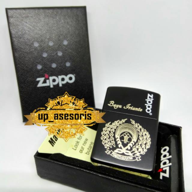 Zippo atau Korek Api Custom ukir grafir Logo Permasyarakatan