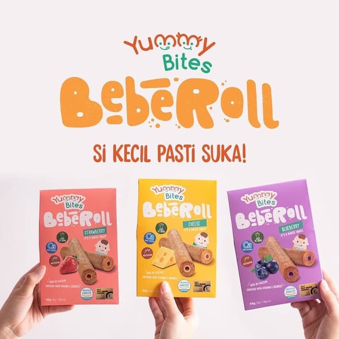 Jual Yummy Bites Bebe Roll 40gr Makanan Snack Biskuit Bayi MPASI