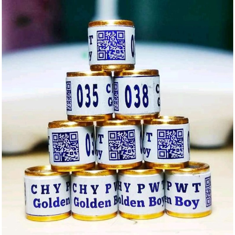 RING BURUNG MK BARCODE BLOK /RING BURUNG BARCODE LASER /RING BURUNG COSTUM NAMA /CINCIN BURUNG/GELAN