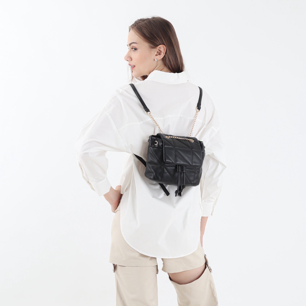 [HONYAN] Tas Ransel Import Backpack Mini Cewek Tali Serut - Wanvi Backpack-5