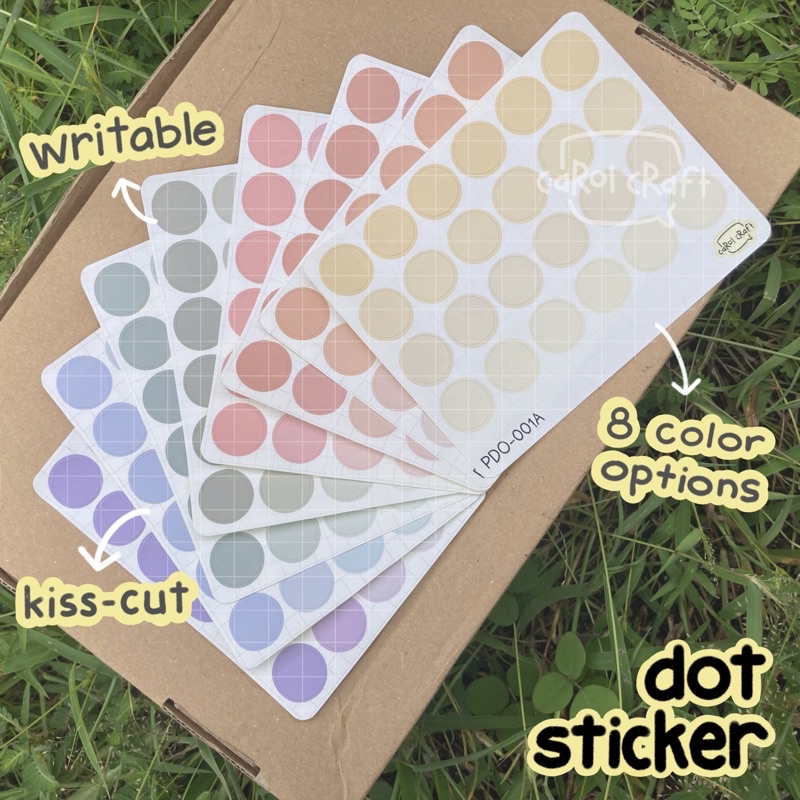 

[ CAROL CRAFT ] Color Dot Sticker Sheet - Round Bulat Journal Bujo Stiker Set Jurnal Journaling Sticky Kisscut Kiss-cut Ready Peel Etsy