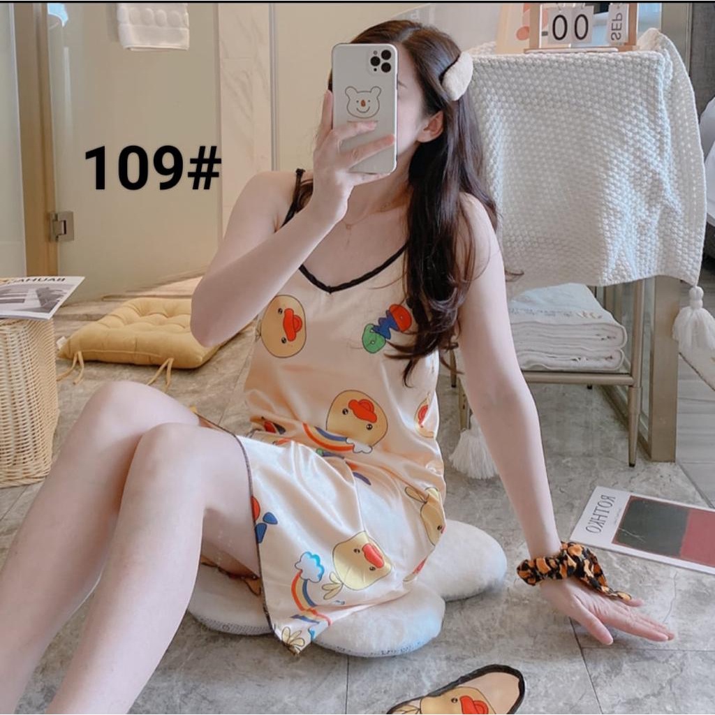 daster / daster satin tali / pakaian wanita / pakain tidur /daster tanktop / piyama / baju tidur wanita