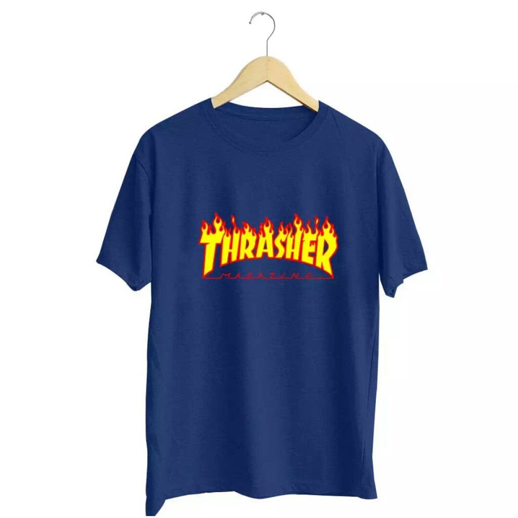 Kaos Distro Thrasher Api Magazine Cotton 20s Baju distro Thrasher combed 20s kaos Terlaris