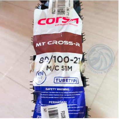 BAN LUAR CORSA 110 100 RING 18 / 80 100 RING 21 MT CROSS MOTOR TRAIL