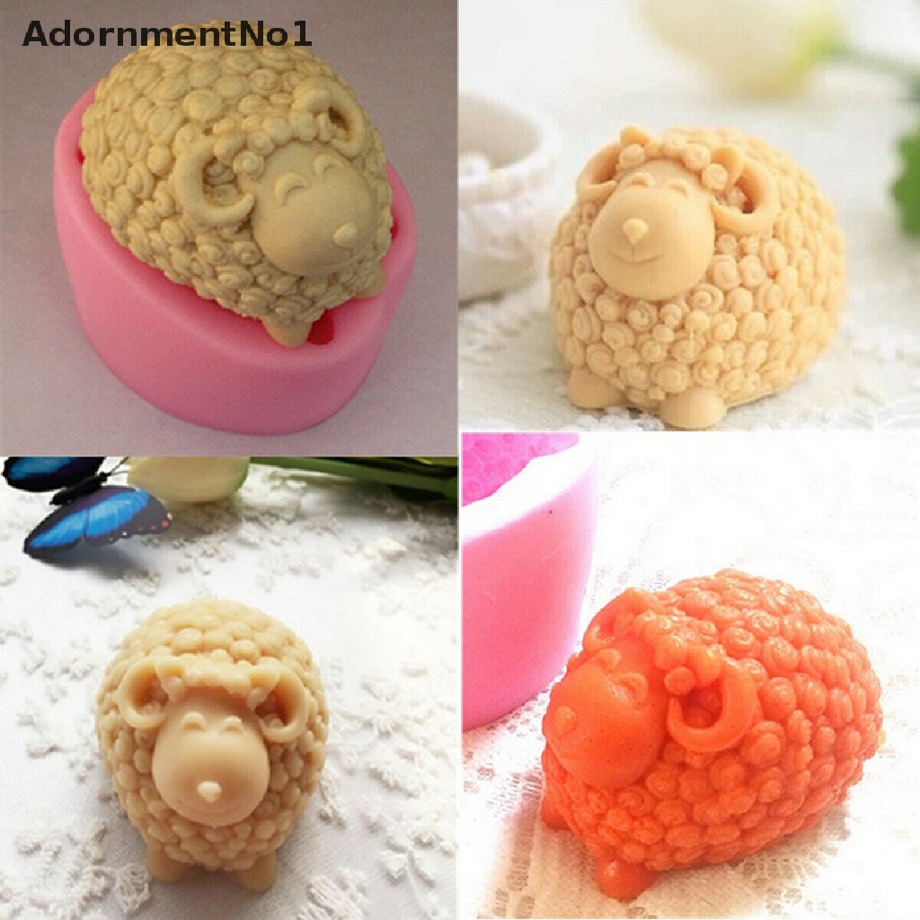 (AdornmentNo1) Cetakan Fondant / Sabun / Cokelat Bahan Silikon Desain Domba Untuk Dekorasi Kue