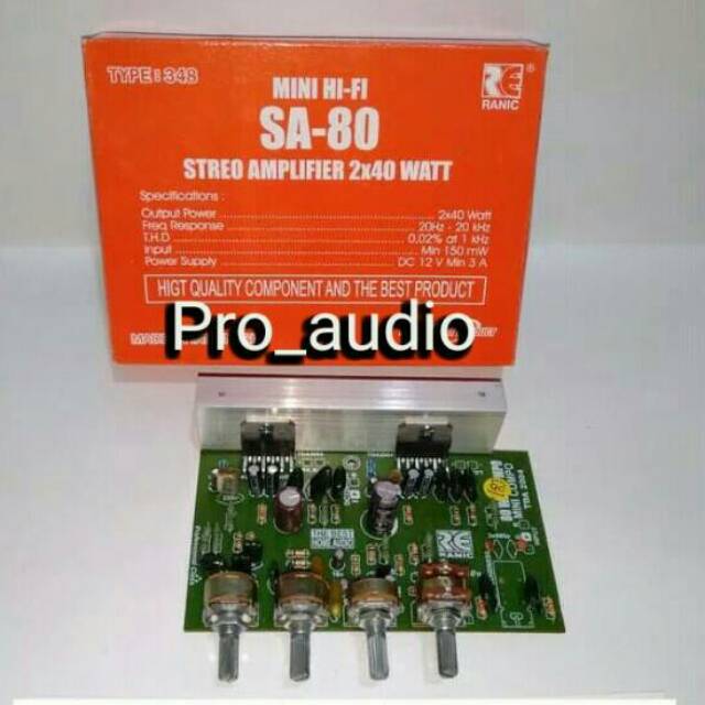Kit Power Amplifier tda2004 stereo