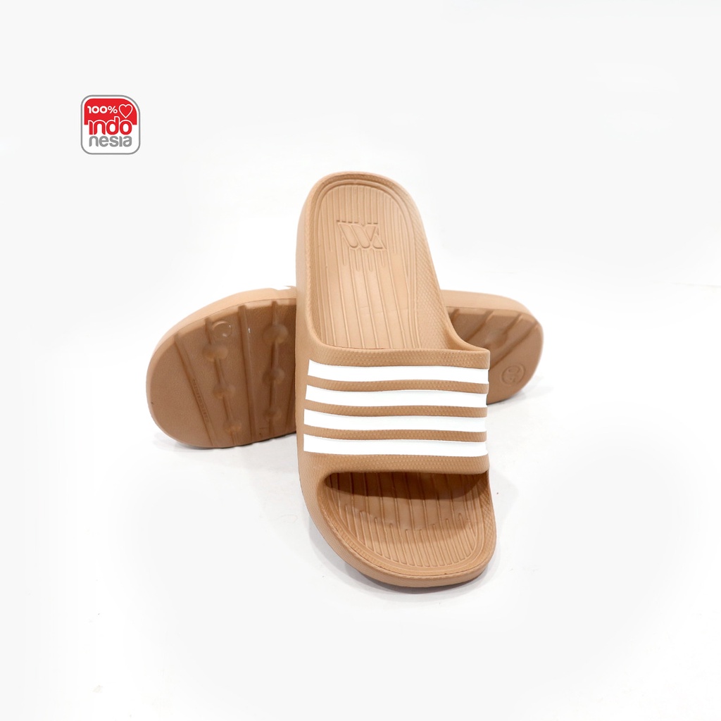 SANDAL COWOK 32-43 SLOP RANDOM MOTIF GARIS - SANDAL COWOK