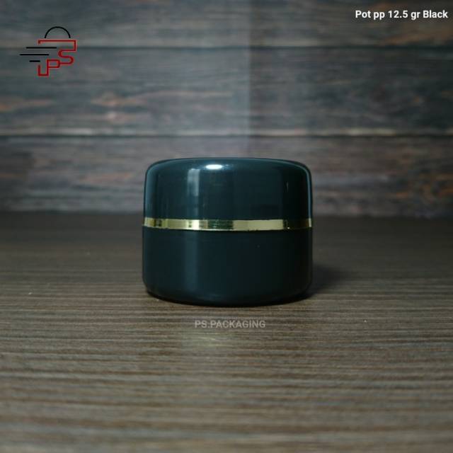 POT CREAM 12,5 GRAM HITAM / POT WADAH CREAM / POT CREAM 12,5GR / POT CREAM 12,5 GRAM