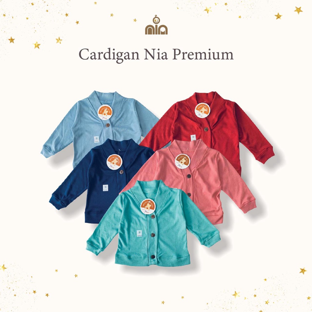 TERBARU !! CARDINGAN BAYI NIA PREMIUM POLOS - OUTER CARDINGAN BAYI NIA PREMIUM