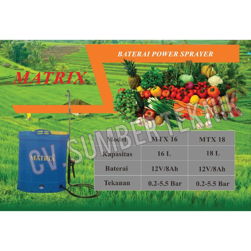 single elektrik matrix penyemprot hama