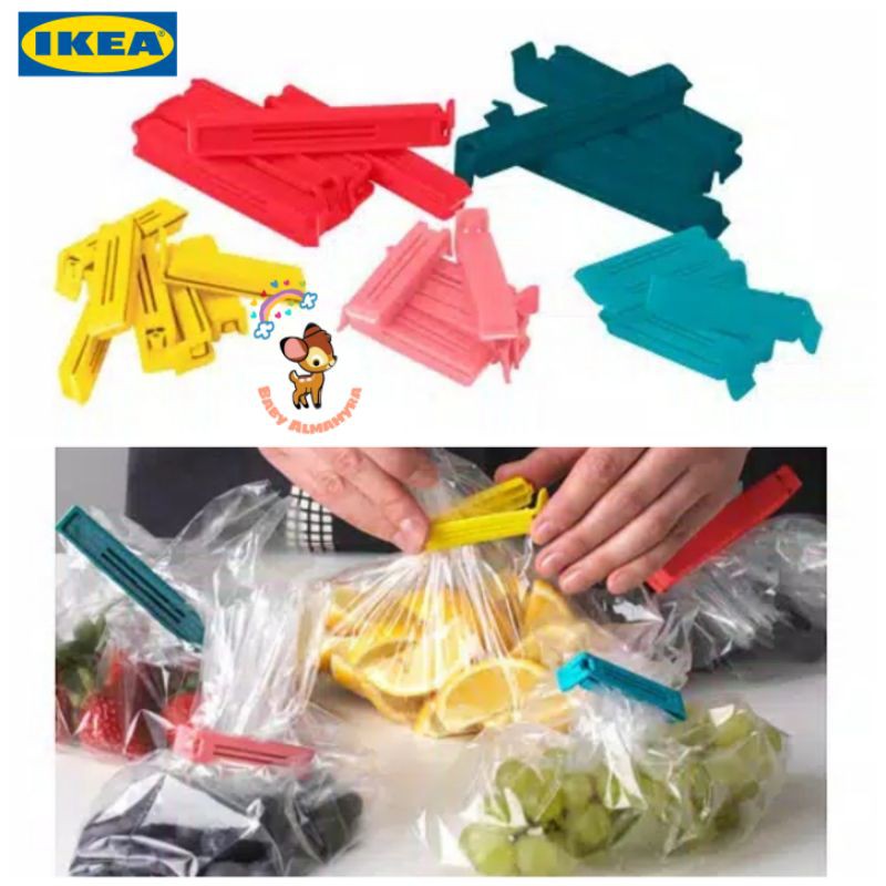 Bevara Ikea Penjepit plastik makanan klip plastik RANDOM warna | Shopee