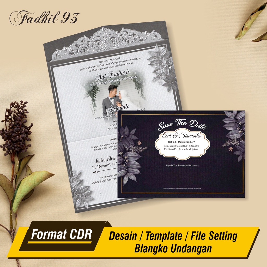 TEMPLATE DESAIN BLANGKO UNDANGAN FADHIL 93