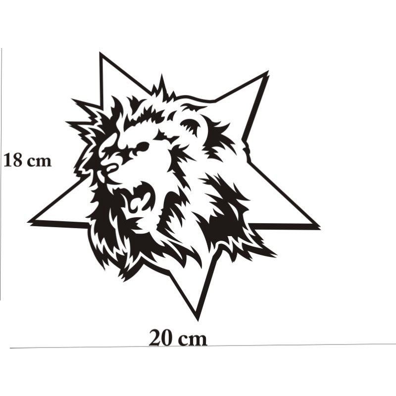 STIKER MOBIL STICKER CUTTING KEPALA SINGA MACAN TERBARU