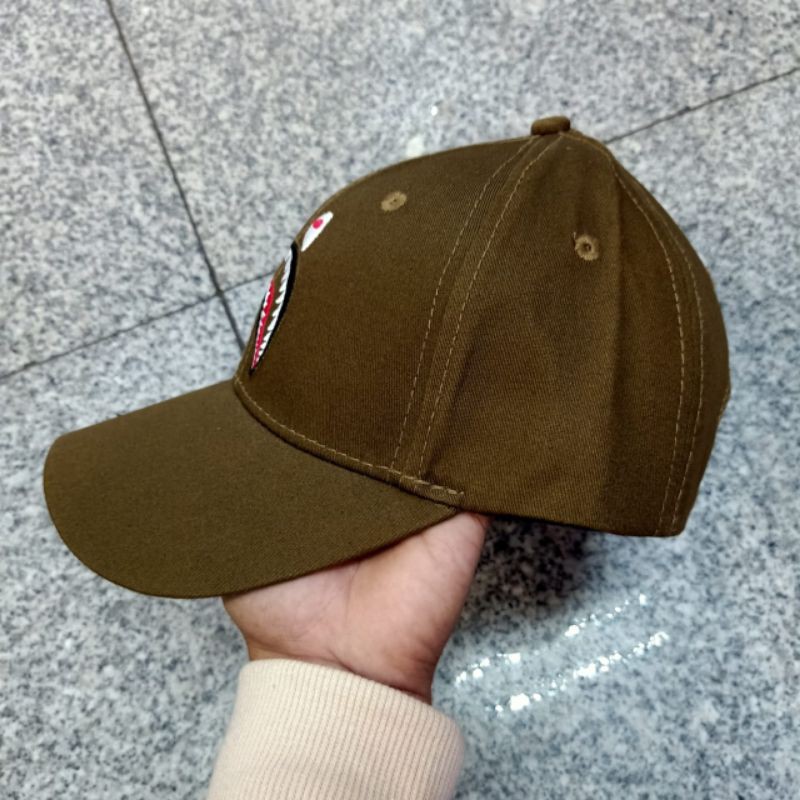 Topi Baseball Ape shark Hijau army