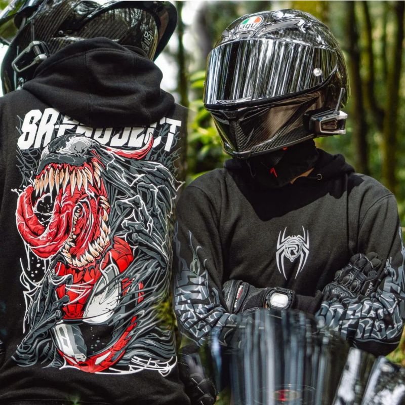 HOODIE SR PROJECT VENOM X SPIDER LIMITED EDITION ORIGINAL 1000% SR PROJECT |NOT PROSTREET