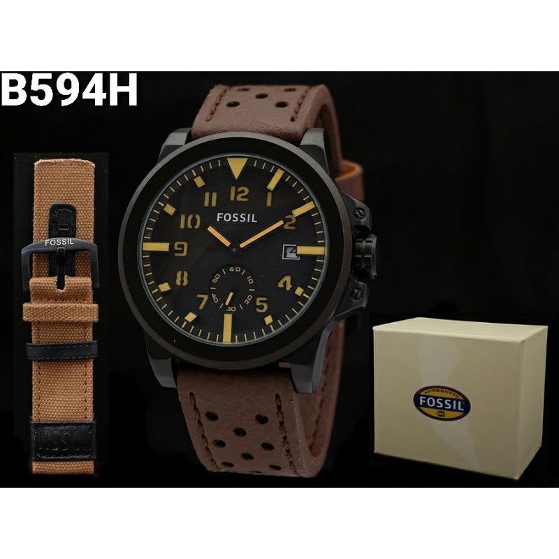 Jam Tangan Pria Fossil Free Strap Kanvas