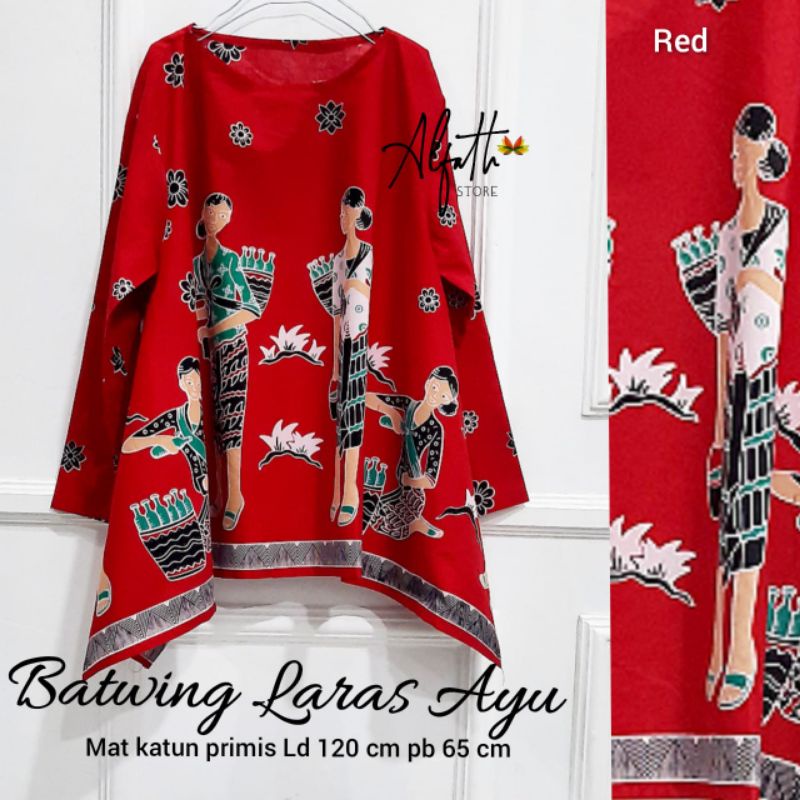 Blouse Wanita Hits Batwing Laras Ayu Bahan Katun