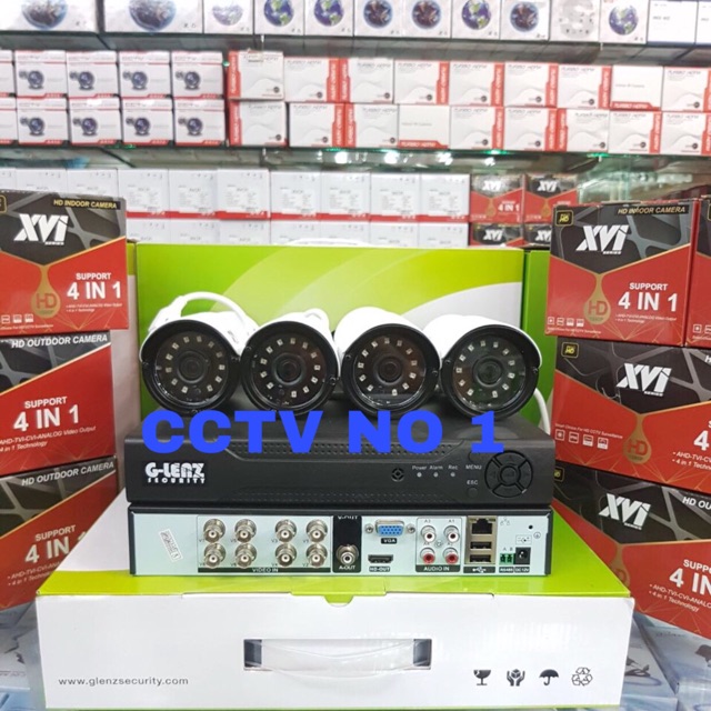 Paket cctv 8ch 4 kamera 3mp 1080p murah