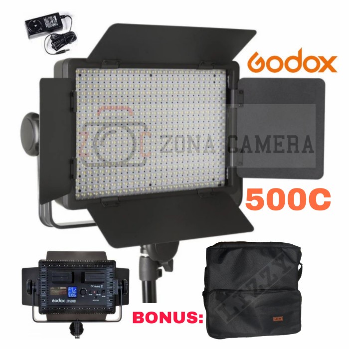 {adenastore} Godox 500C LED Video Light godox 500 C Studio Shooting Film Lighting Murah
