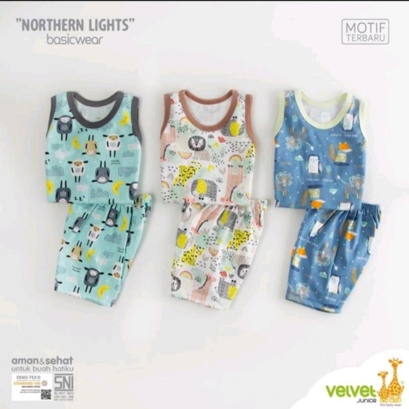 Setelan anak Velvet jonior Motif New