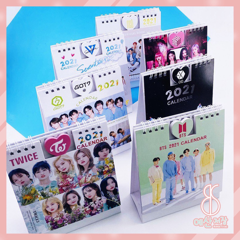 [BS] BISA COD Kalender 2021 BTS BT21 KPOP EXO TWICE NCT GOT7 BLACKPINK SEVENTEEN TREASURE Calendar - KP640