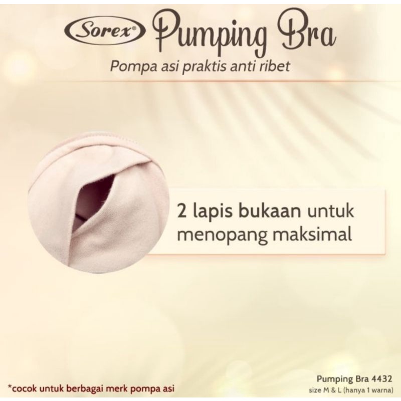 Sorex Hands Free Pumping Bra 4432/BH Menyusui Memompa ASI Anti Ribet