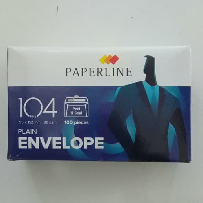 

Amplop Paperline 104 Garis Wana Putih Isi 100 (95 x 152 mm) 80 Gram GSM